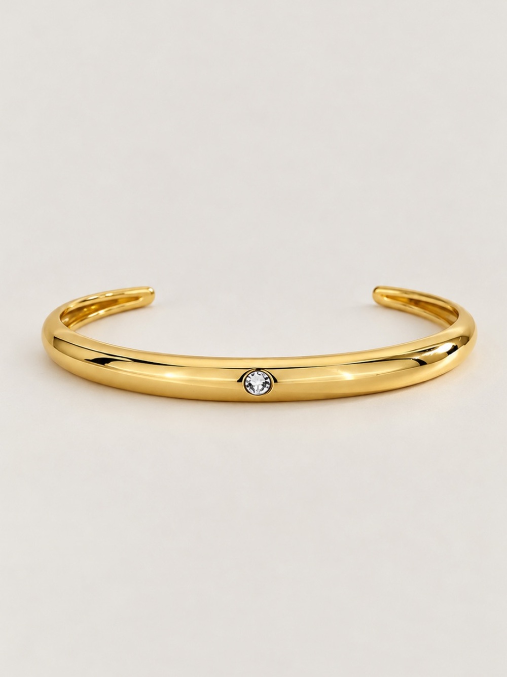 New! 18K Gold Plated Crystal Cuff Bracelet NWOT